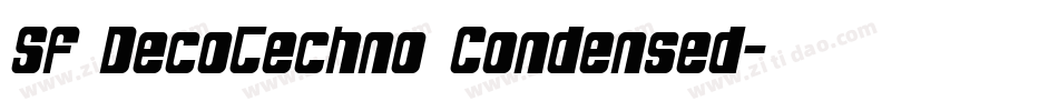 SF DecoTechno Condensed字体转换